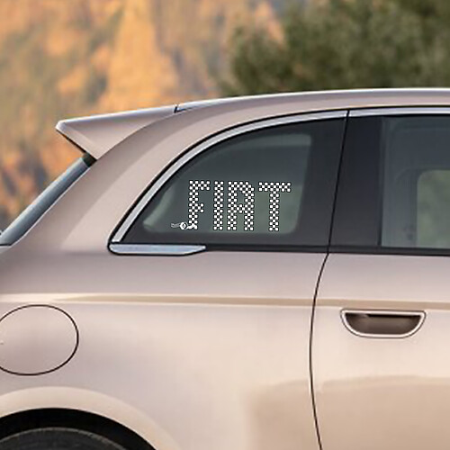 Décalcomanie autocollante de drapeau à damier Fiat 500 pour les côtés de la Fiat 500
 1