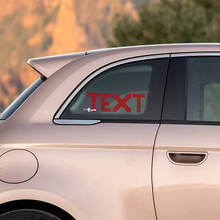 Autocollant décalque texte personnalisé Drapeau à damiers pour Fiat 500 2