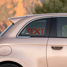 Autocollant décalque texte personnalisé Drapeau à damiers pour Fiat 500 3