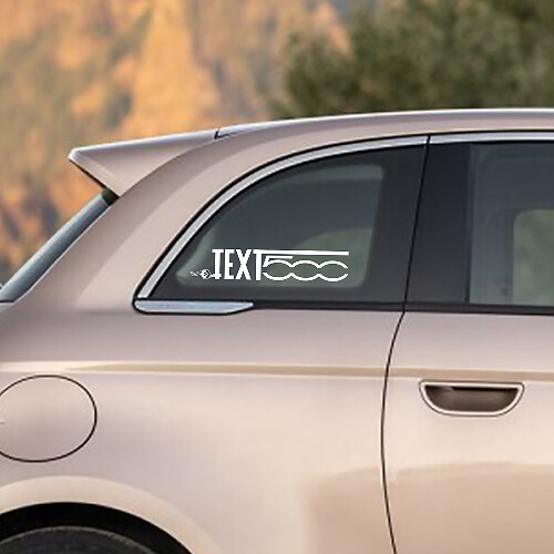 Autocollant de fenêtre latérale Graphique latéral pour Fiat 500
