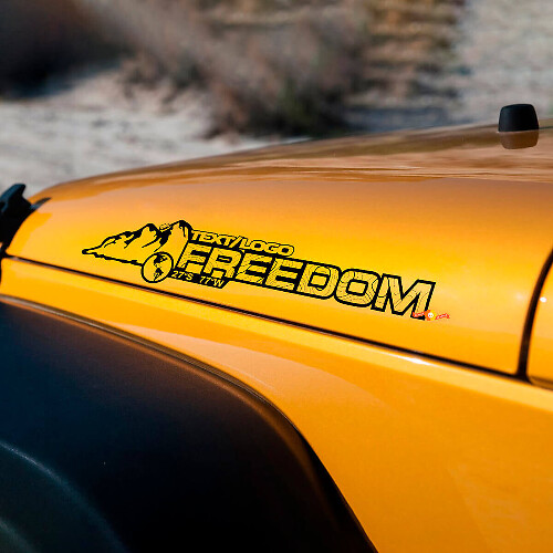 Kit d'autocollants vinyle personnalisés Mountain Style pour capot de Jeep Wrangler