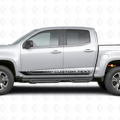 Cadre de Texte Personnalisé Bandes Vinyle pour Portes et Bas de Caisse pour Chevrolet Colorado 2e Gén 2015-2022