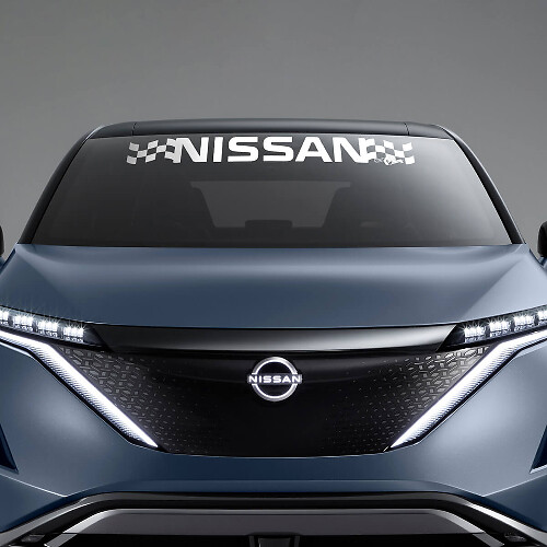 Autocollant graphique à damier pour pare-brise pour Nissan ARIYA
