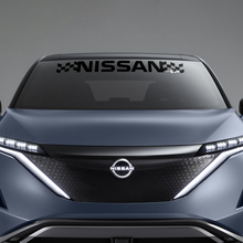 Autocollant graphique à damier pour pare-brise pour Nissan ARIYA
 2