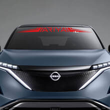Autocollant Déco Bandes Lettrage Marque Pare-brise pour Nissan ARIYA 2