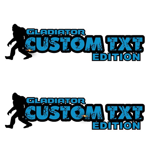 Autocollants de capot édition Gladiator personnalisés avec texte et logo pour les capots de Jeep Gladiator
