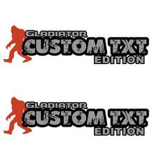 Autocollants de capot édition Gladiator personnalisés avec texte et logo pour les capots de Jeep Gladiator
 2