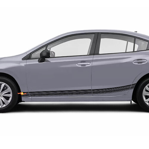 Paire de bandes vinyle pour bas de caisse de carrosserie latérale, autocollant de décalcomanie de course vinyle pour voiture adapté à la Subaru Impreza
