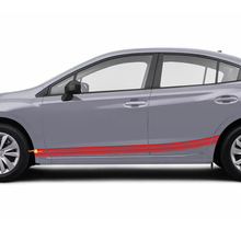 Paire de bandes vinyle pour bas de caisse de carrosserie latérale, autocollant de décalcomanie de course vinyle pour voiture adapté à la Subaru Impreza
 3