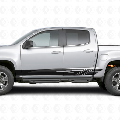 Bandes diagonales en vinyle pour porte et panneau latéral pour Chevrolet Colorado 2e génération 2015-2022_1