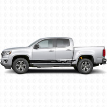 Bandes diagonales en vinyle pour porte et panneau latéral pour Chevrolet Colorado 2e génération 2015-2022_2