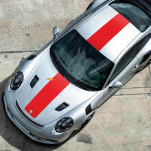 Kit de décalcomanies vinyles bandes centrales capot & toit pour Porsche 991 GT2 RS_3