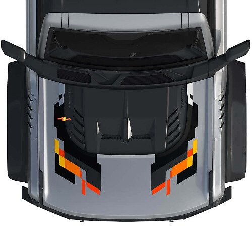 Décalcomanie en vinyle pour capot Kit d'autocollants adapté au style Ford Bronco Raptor
