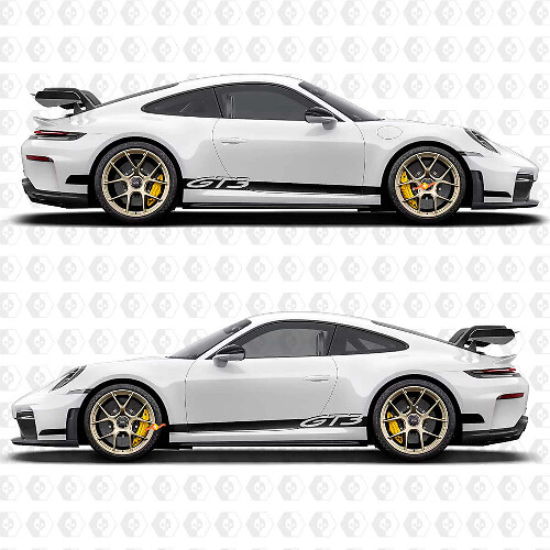 Ensemble de bandes latérales GT3 Stripes pour Porsche 991 gt3
