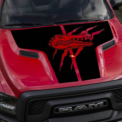 Autocollant en vinyle Serre de crocodile pour capot Dodge Ram Rebel