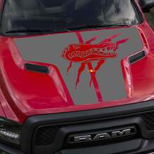 Autocollant en vinyle Serre de crocodile pour capot Dodge Ram Rebel_3