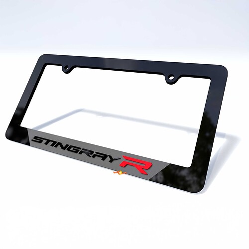 Caches de plaque d'immatriculation pour véhicule Stingray R Cadres Décoratifs pour Chevrolet Corvette C8
