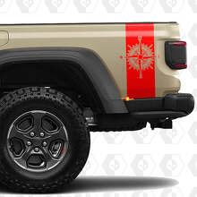 Autocollant vinyle bandes latérales arrière Compass pour Jeep Gladiator_2