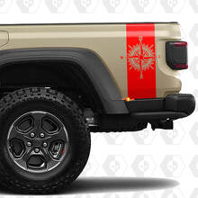 Kit de bandes de course hors route 4x4 pour Jeep Gladiator - Paire de côtés arrière du lit
 2