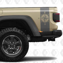Autocollant vinyle bandes latérales arrière Compass pour Jeep Gladiator_3