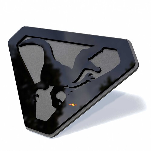 Insignes d'aile Raptor Emblème de hayon Badge 3D
