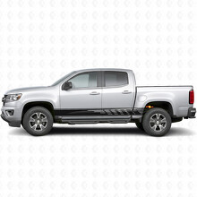 Autocollants Vinyle à Fentes Décalées pour Portières et Bas de Caisson pour Chevrolet Colorado 2e Gén 2015-2022_2