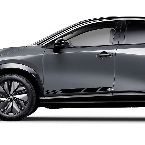 Ensemble de décalcomanies graphiques à damier universelles pour Nissan ARIYA
