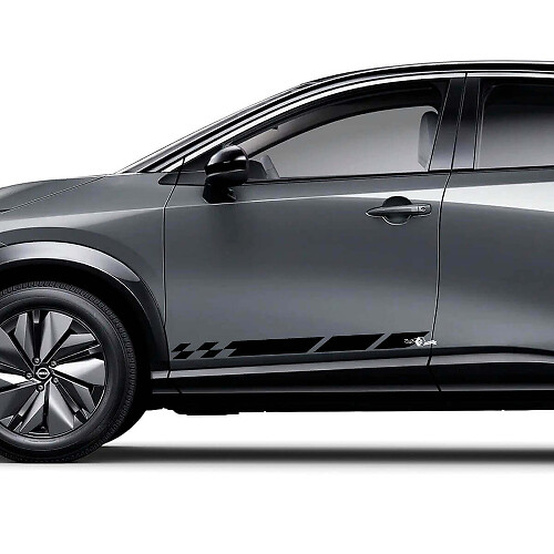 Ensemble de décalcomanies graphiques à damier universelles pour Nissan ARIYA
