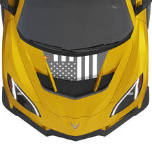 Drapeau américain Capot Autocollant Vinyle 2 couleurs pour Chevy Chevrolet Corvette zr1
 3