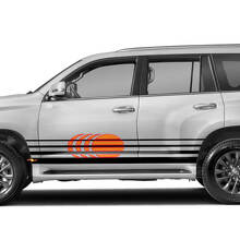 Rétro Rayures Vintage comme le style Islander Autocollant Latéral pour Lexus GX460
 2