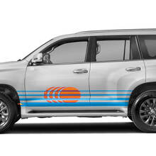 Rétro Rayures Vintage comme le style Islander Autocollant Latéral pour Lexus GX460
 3