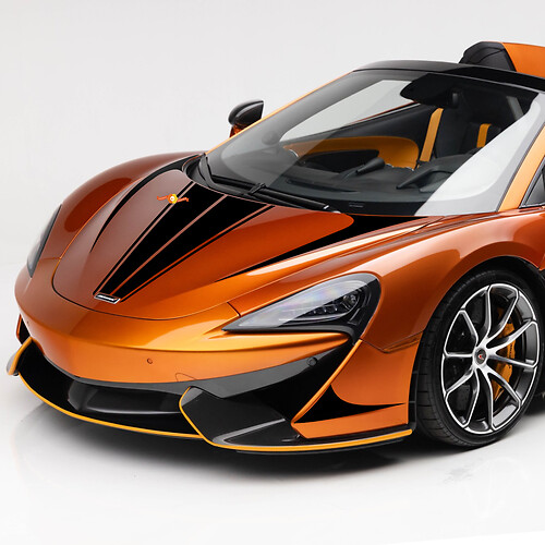Autocollant vinyle pour bandes décoratives de capot McLaren 570S
