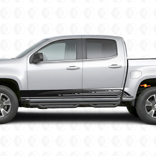 Bandes vinyle parallèles contour de porte et bas de caisse pour Chevrolet Colorado 2e génération 2015-2022
