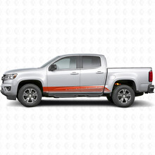 Bandes vinyle parallèles contour de porte et bas de caisse pour Chevrolet Colorado 2e génération 2015-2022_4