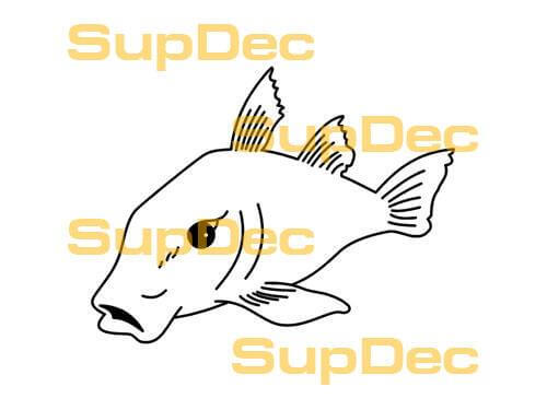 Autocollant Vinyle Silhouette de Poisson Pour Voiture