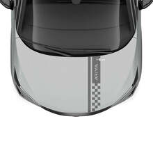 Autocollant graphique à damier pour capot pour Nissan ARIYA
 2