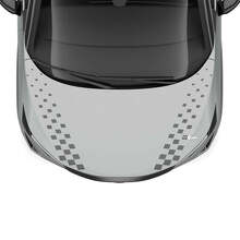 Autocollant graphique à rayures à damier pour capot pour Nissan ARIYA
 2