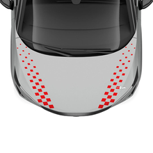 Autocollant graphique à rayures à damier pour capot pour Nissan ARIYA
 3
