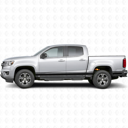 Bandes Vinyles Fines d’Accents pour Portes et Côtés de Benne pour Chevrolet Colorado 2e Gén 2015-2022