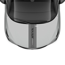 Autocollant graphique de course à double bande tribale pour capot pour Nissan ARIYA
 3