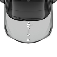 Décalcomanie de graphiques de course à rayures bicolores pour capot pour Nissan ARIYA
 2