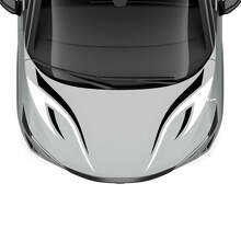 Capot Bande Tribale à Deux Couleurs Autocollant Graphique de Course pour Nissan ARIYA
 2