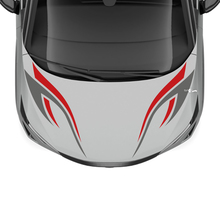 Capot Bande Tribale à Deux Couleurs Autocollant Graphique de Course pour Nissan ARIYA
 3