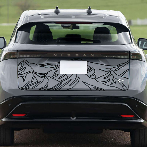 Décalcomanie de graphiques de course arrière pour Nissan ARIYA 2
