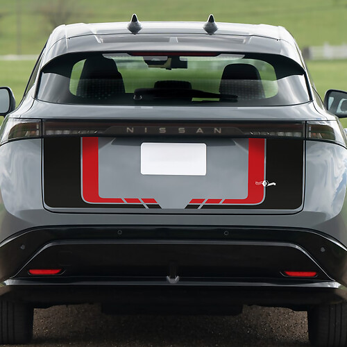 Autocollant de graphiques de course de coffre arrière à double couleur pour Nissan ARIYA
