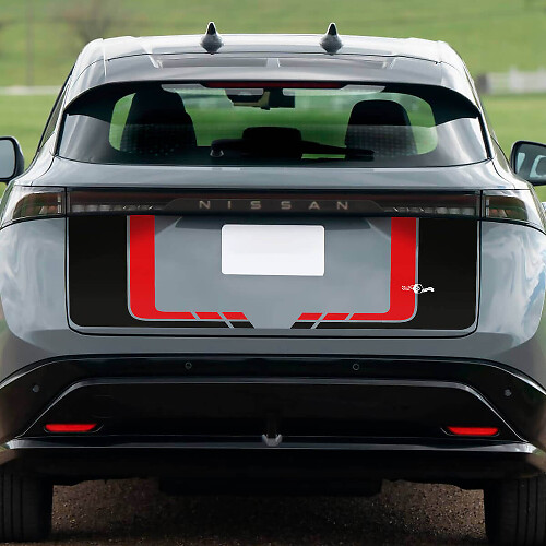Autocollant de graphiques de course de coffre arrière à double couleur pour Nissan ARIYA
