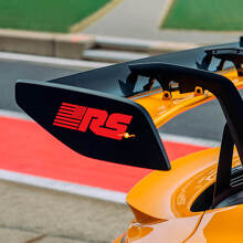 Paire d'autocollants en vinyle de spoiler arrière RS drapeau USA pour Porsche GT3 RS_2