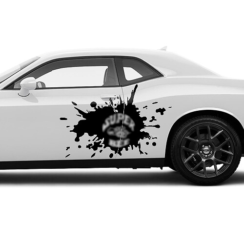 Kit d'autocollants vinyle Super Bee Doors pour Dodge Challenger