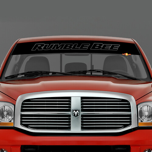 Autocollant en vinyle pour pare-brise Rumble Bee Banner pour Dodge RAM
