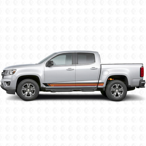 Bandes vinyles vintage pour portières et bas de caisse Chevrolet Colorado 2e génération 2015-2022